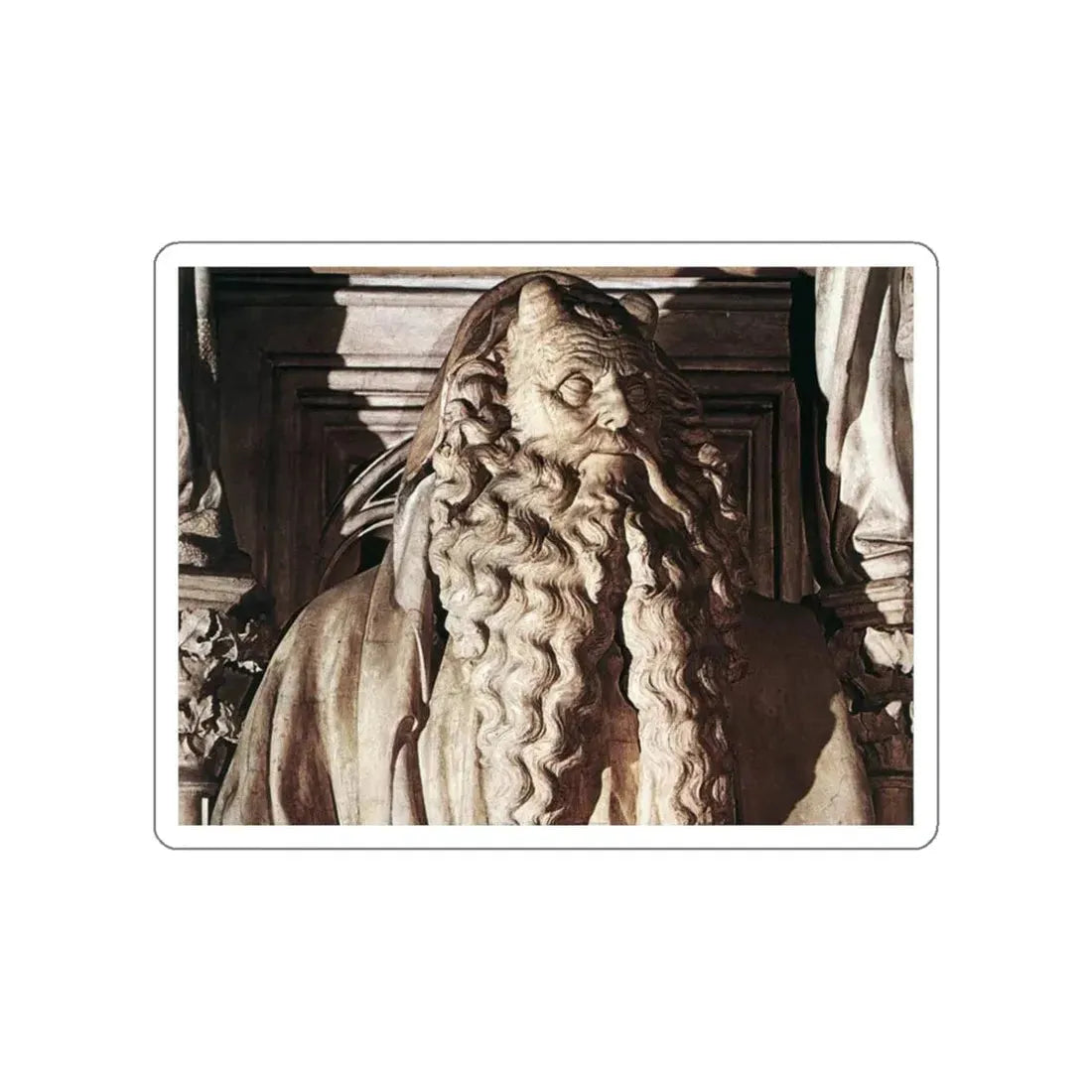 SLUTER, Claus -moses-Moses (detail) (Artwork) STICKER Vinyl Die-Cut Decal White Die-Cut 3 Inch - The Sticker Space