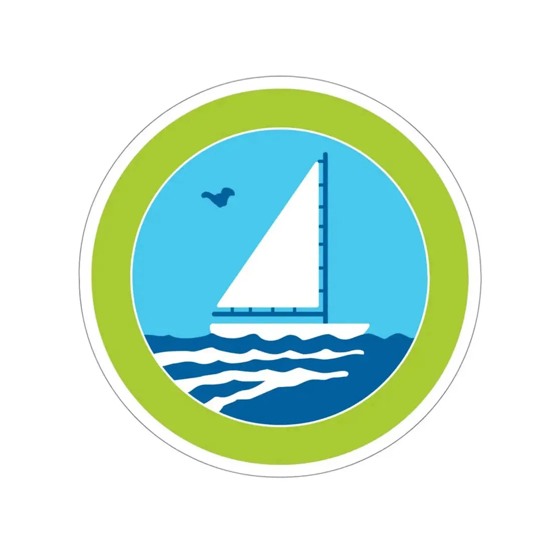 Small Boat Sailing (Boy Scouts Merit Badge) STICKER Vinyl Die-Cut Decal 4 Inch - The Sticker Space