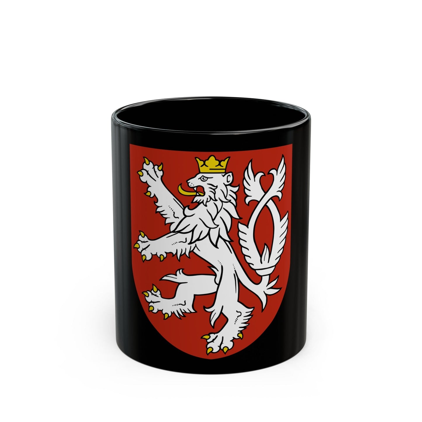 Small coat of arms of the Czech Republic - Black Coffee Mug-11oz-The Sticker Space