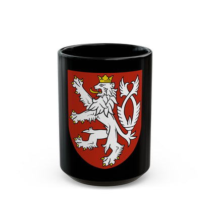 Small coat of arms of the Czech Republic - Black Coffee Mug-15oz-The Sticker Space