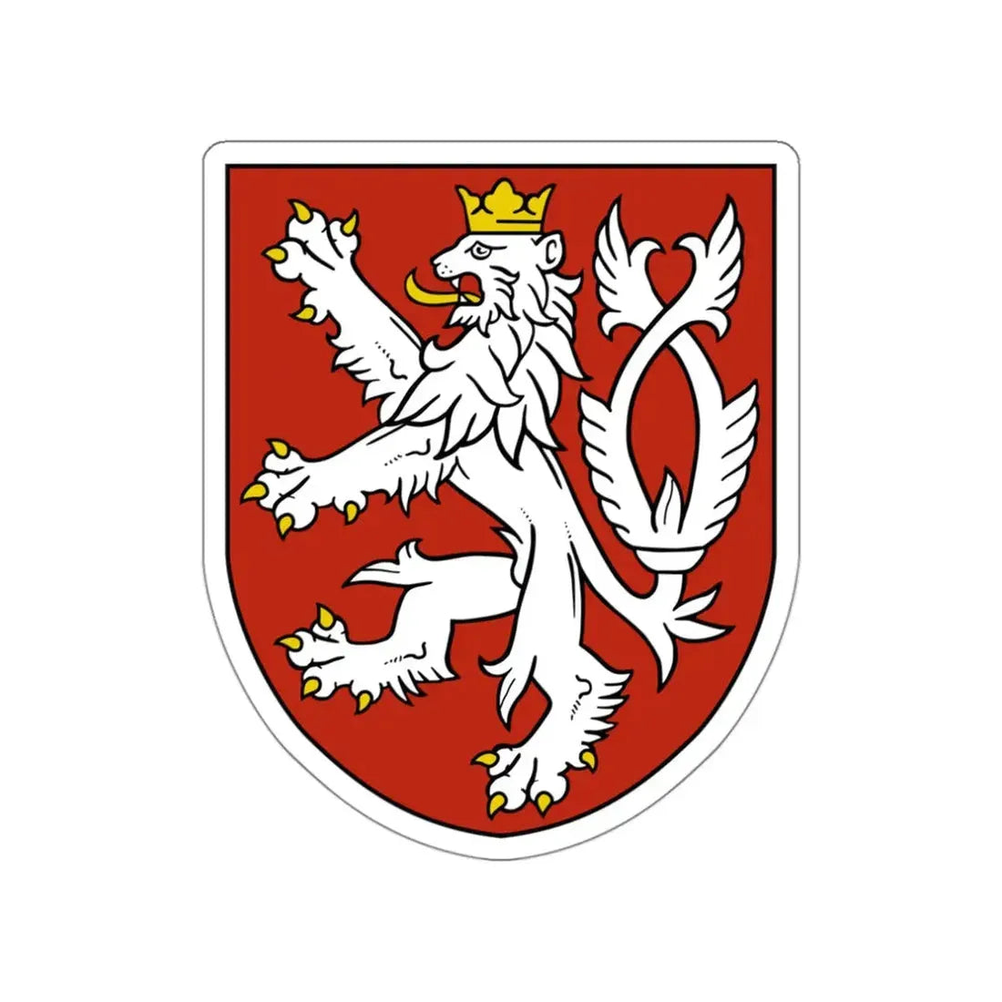 Small coat of arms of the Czech Republic STICKER Vinyl Die-Cut Decal 3 Inch - The Sticker Space