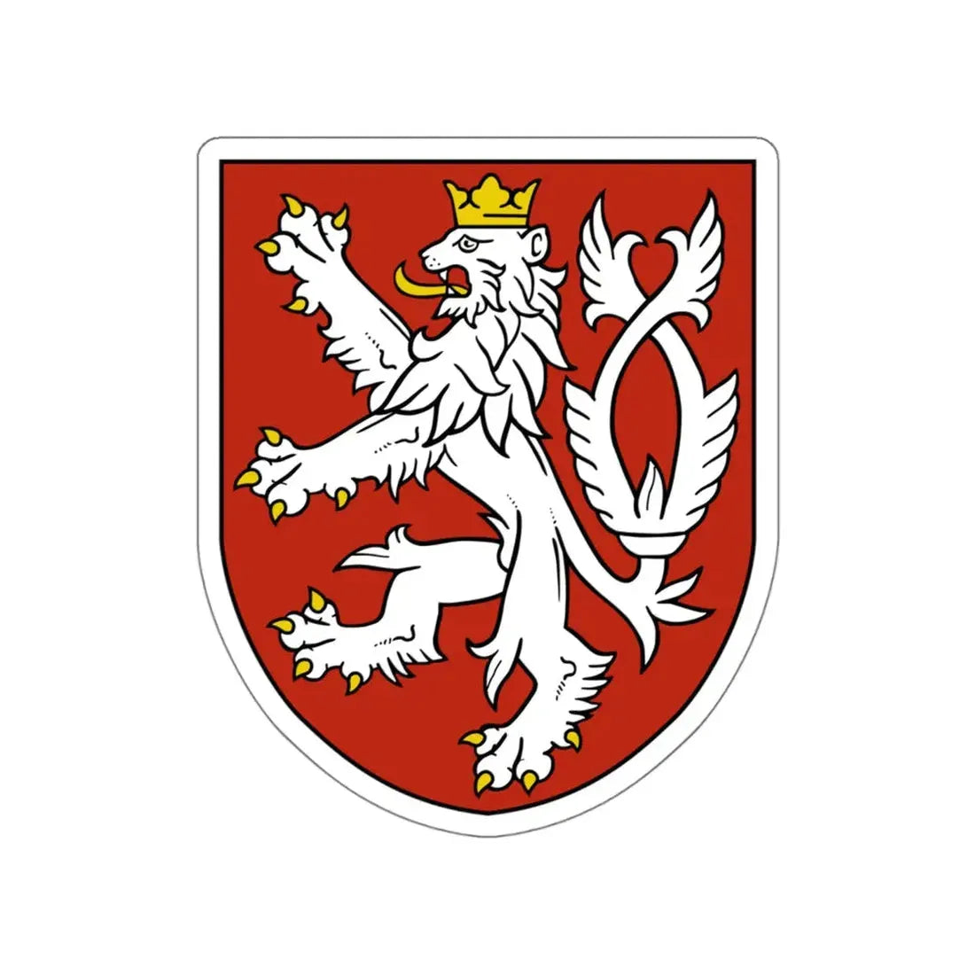 Small coat of arms of the Czech Republic STICKER Vinyl Die-Cut Decal 6 Inch - The Sticker Space