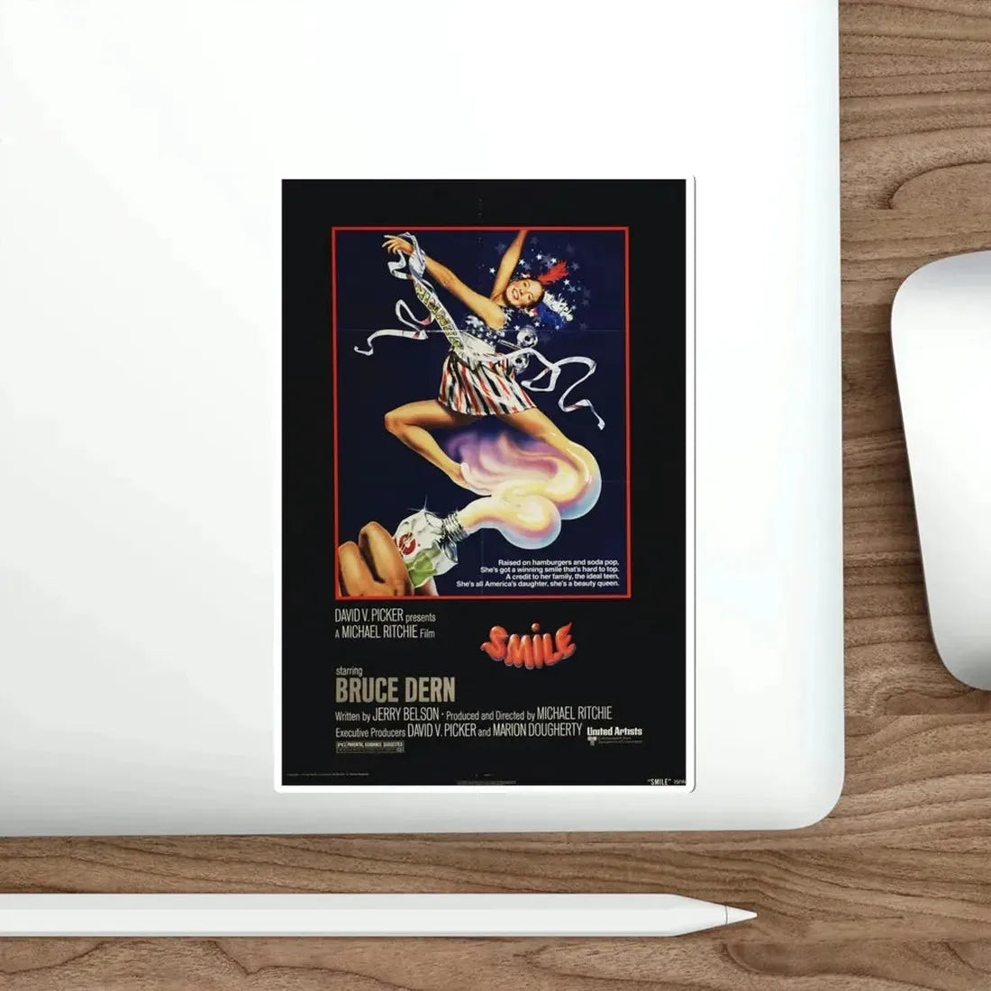 Smile 1975 Movie Poster STICKER Vinyl Die-Cut Decal - The Sticker Space