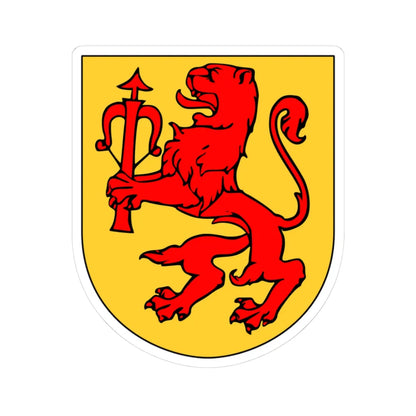 SmålandCoA (Sweden) (Coat of Arms) STICKER Vinyl Kiss-Cut Decal 3 Inch White - The Sticker Space