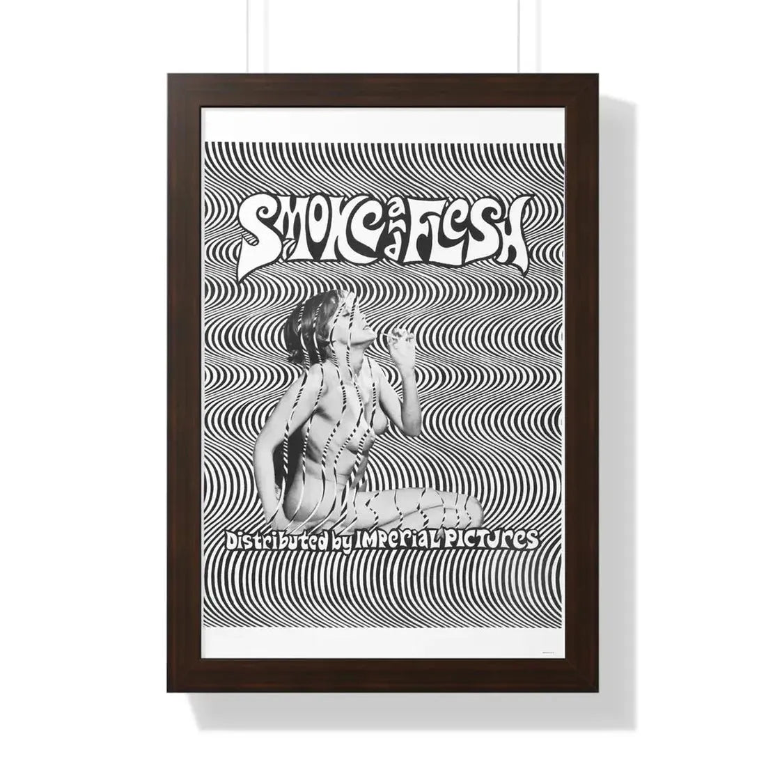 SMOKE AND FLESH 1968 - Framed Movie Poster 16″ x 24″ Walnut - The Sticker Space