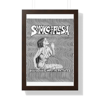 SMOKE AND FLESH 1968 - Framed Movie Poster 16″ x 24″ Walnut - The Sticker Space