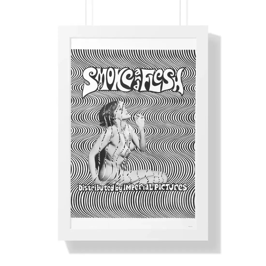 SMOKE AND FLESH 1968 - Framed Movie Poster 16″ x 24″ White - The Sticker Space