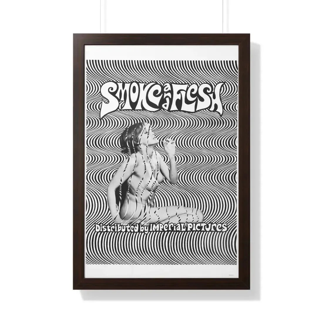 SMOKE AND FLESH 1968 - Framed Movie Poster 20" x 30" Walnut - The Sticker Space