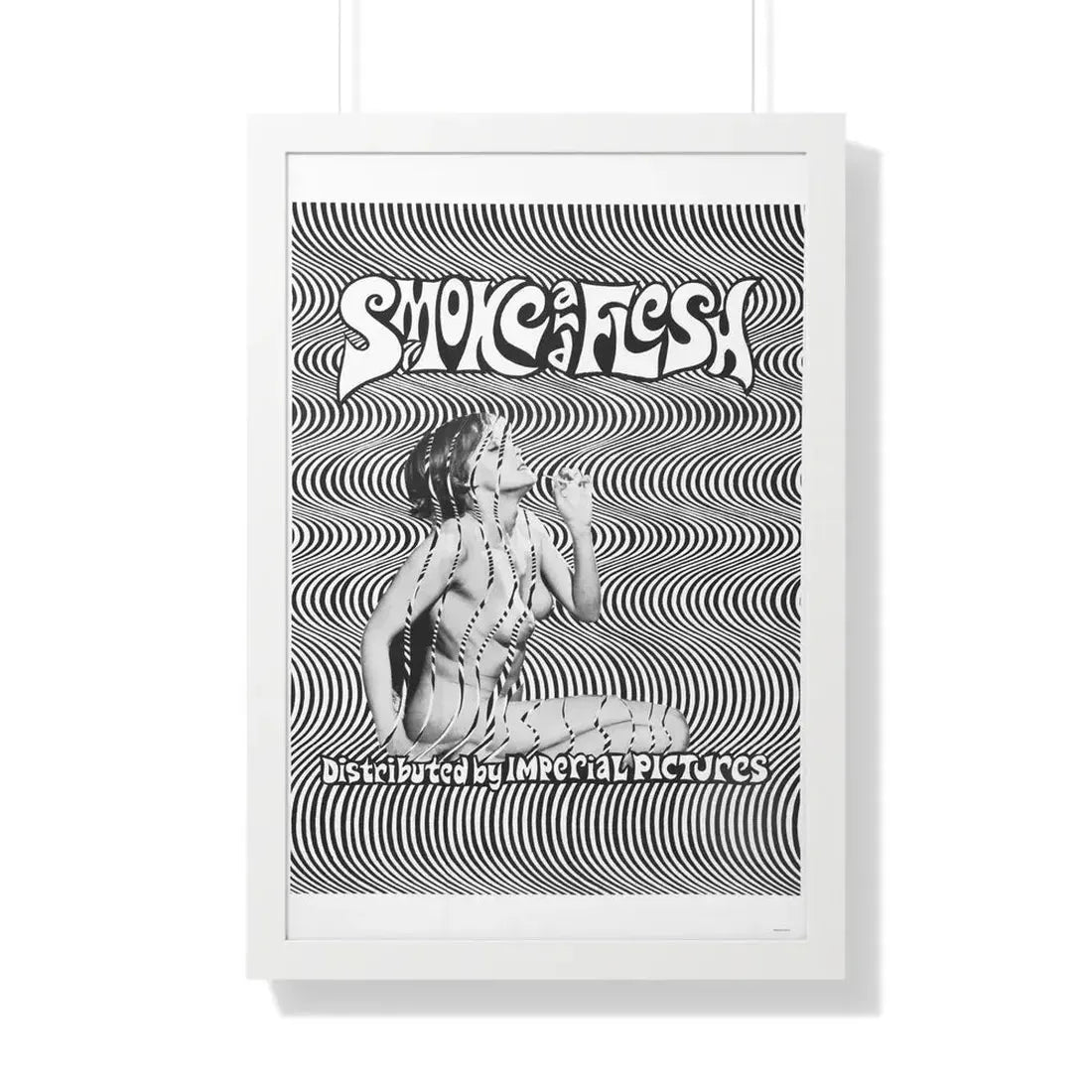 SMOKE AND FLESH 1968 - Framed Movie Poster 20" x 30" White - The Sticker Space