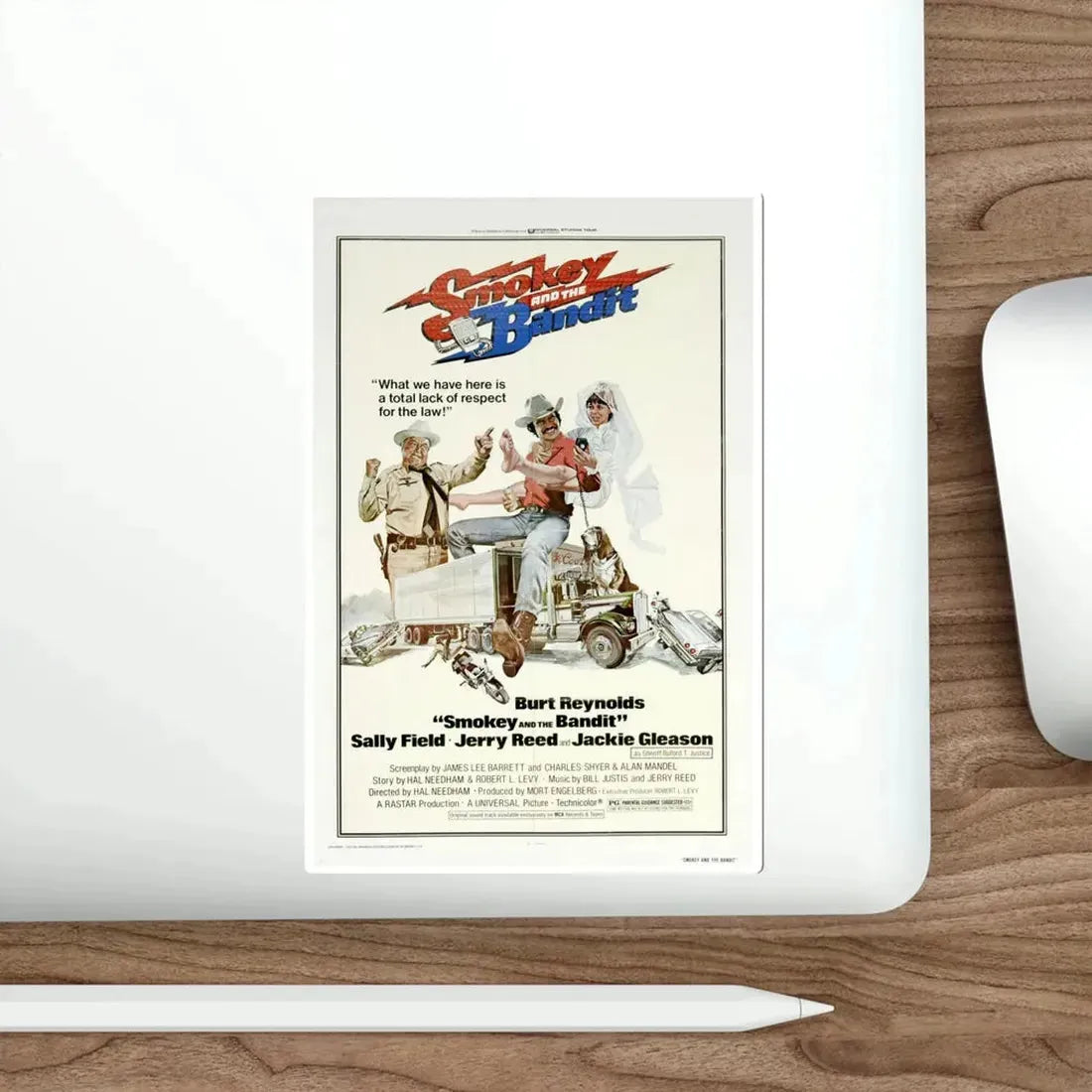 Smokey and the Bandit 1977 Movie Poster STICKER Vinyl Die-Cut Decal - The Sticker Space