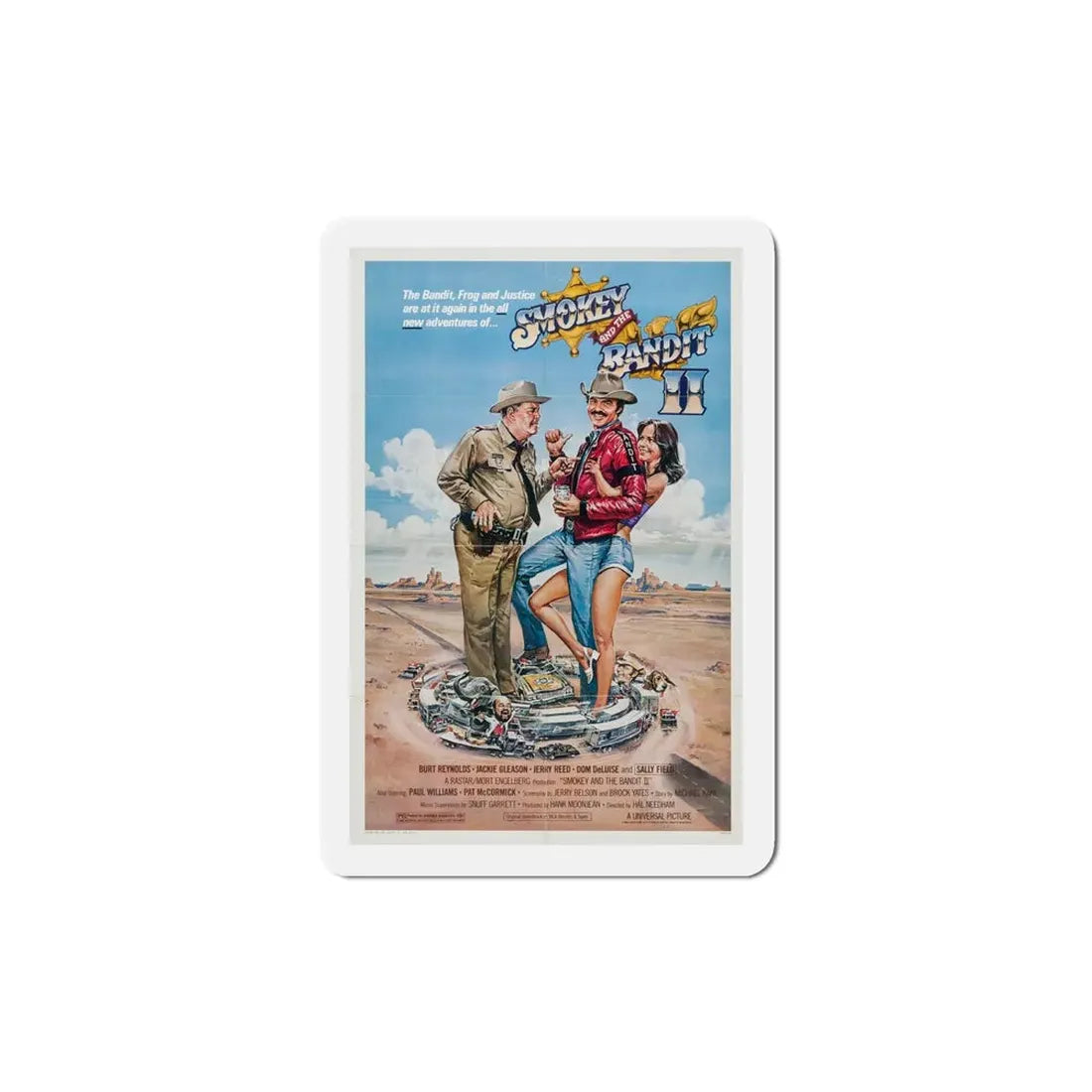 Smokey and the Bandit II 1980 Movie Poster Refrigerator Magnet 4 Inch - The Sticker Space