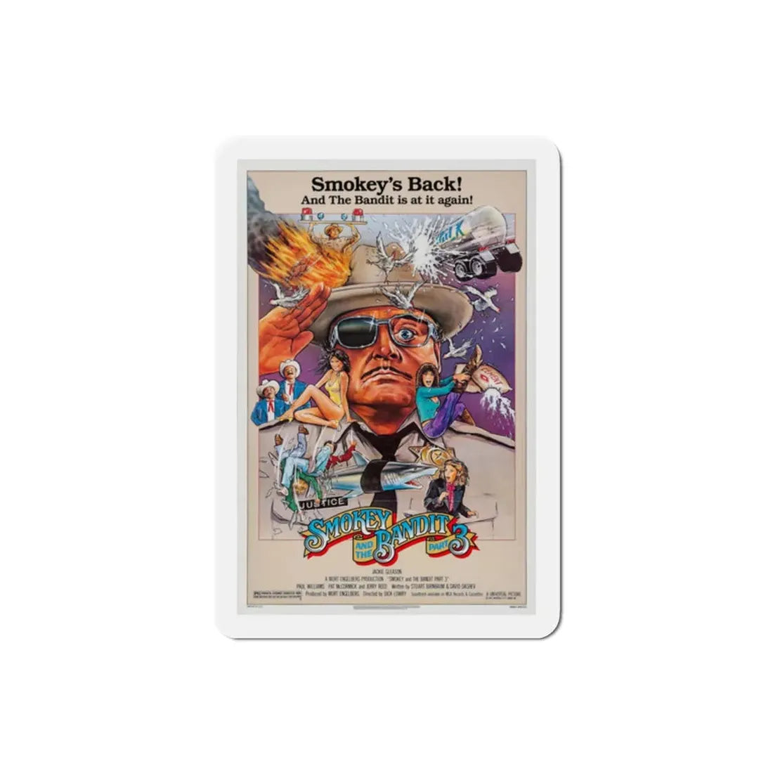 Smokey and the Bandit Part 3 1983 Movie Poster Refrigerator Magnet 2 Inch - The Sticker Space