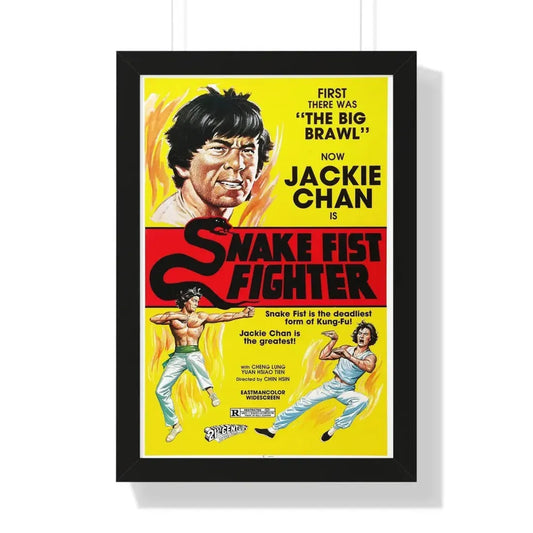 SNAKE FIST FIGHTER 1973 - Framed Movie Poster 16″ x 24″ Black - The Sticker Space