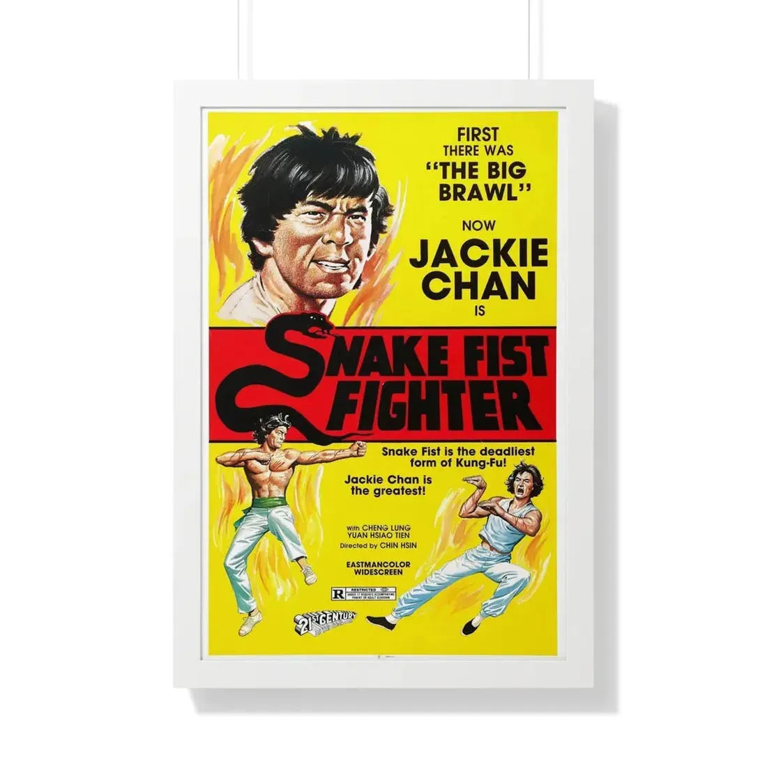 SNAKE FIST FIGHTER 1973 - Framed Movie Poster 20" x 30" White - The Sticker Space
