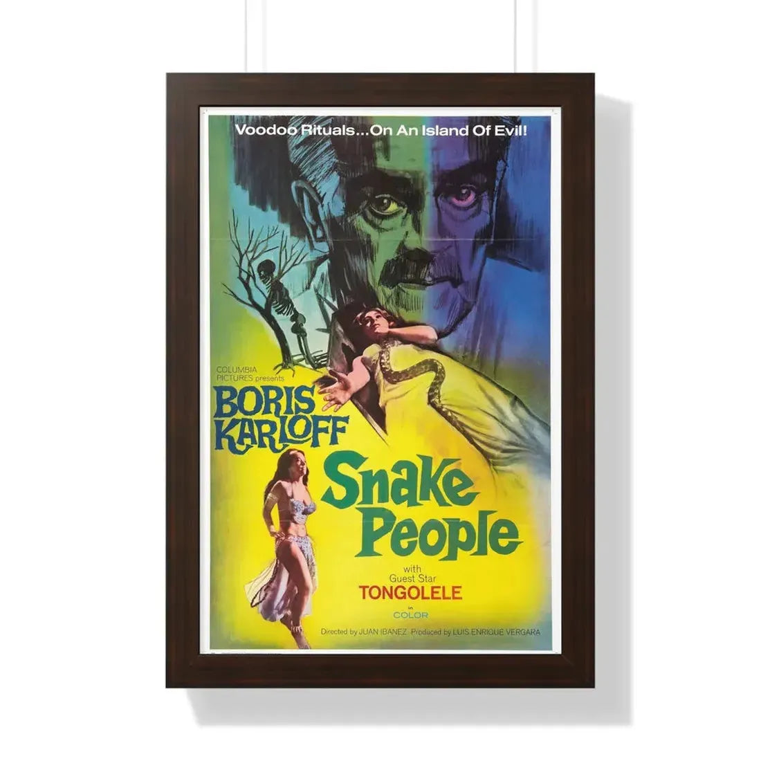 SNAKE PEOPLE 1971 - Framed Movie Poster 16″ x 24″ Walnut - The Sticker Space