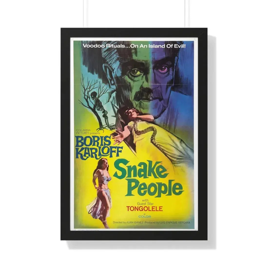 SNAKE PEOPLE 1971 - Framed Movie Poster 20" x 30" Black - The Sticker Space