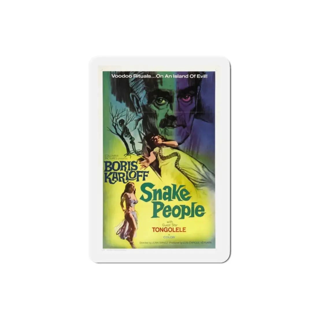 Snake People 1971 Movie Poster Refrigerator Magnet 2 Inch - The Sticker Space