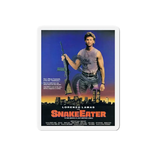 SNAKEEATER 1989 Movie Poster - Refrigerator Magnet 6 Inch Die-Cut - The Sticker Space
