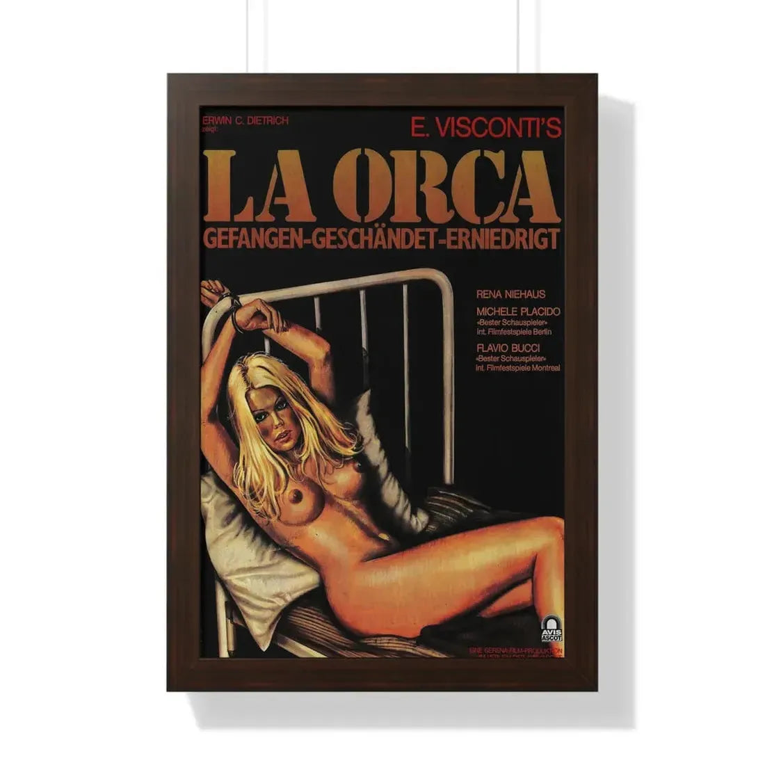 SNATCH (LA ORCA) 1976 - Framed Movie Poster 16″ x 24″ Walnut - The Sticker Space