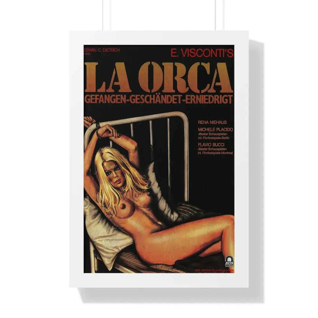 SNATCH (LA ORCA) 1976 - Framed Movie Poster 16″ x 24″ White - The Sticker Space