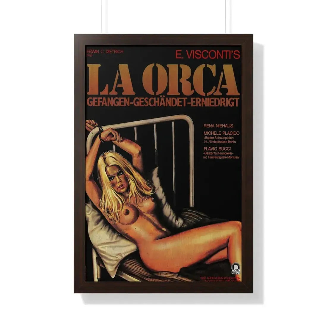 SNATCH (LA ORCA) 1976 - Framed Movie Poster 20" x 30" Walnut - The Sticker Space