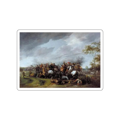 SNAYERS, Pieter - A Cavalry Engagement (Artwork) STICKER Vinyl Die-Cut Decal White Die-Cut 3 Inch - The Sticker Space