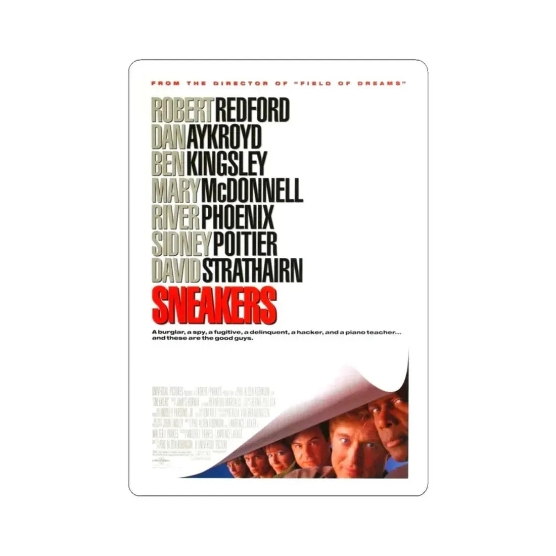 Sneakers 1992 Movie Poster - STICKER Vinyl Kiss-Cut Decal 4 Inch White - The Sticker Space