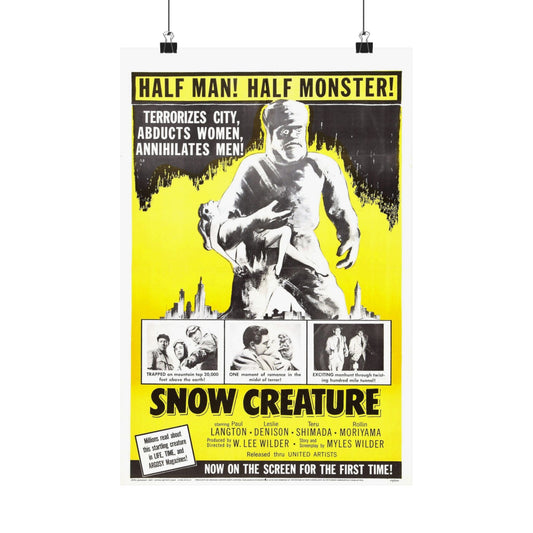 SNOW CREATURE 1954 - Paper Movie Poster-12″ x 18″-The Sticker Space