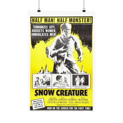 SNOW CREATURE 1954 - Paper Movie Poster 16″ x 24″ Matte - The Sticker Space