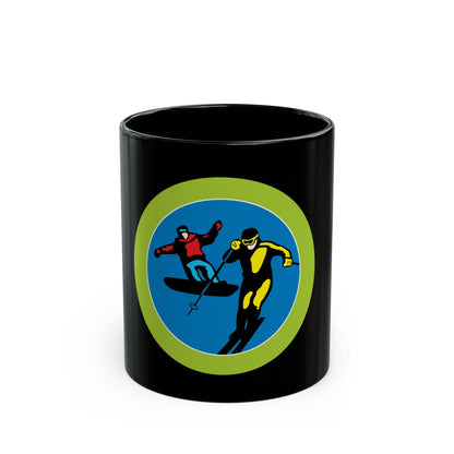 Snow Sports (Boy Scout Merit Badge) Black Coffee Mug-11oz-The Sticker Space