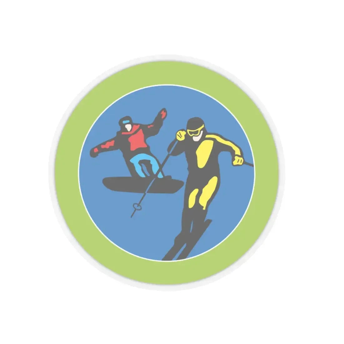 Snow Sports (Boy Scout Merit Badge) STICKER Vinyl Kiss-Cut Decal 3 Inch Transparent - The Sticker Space