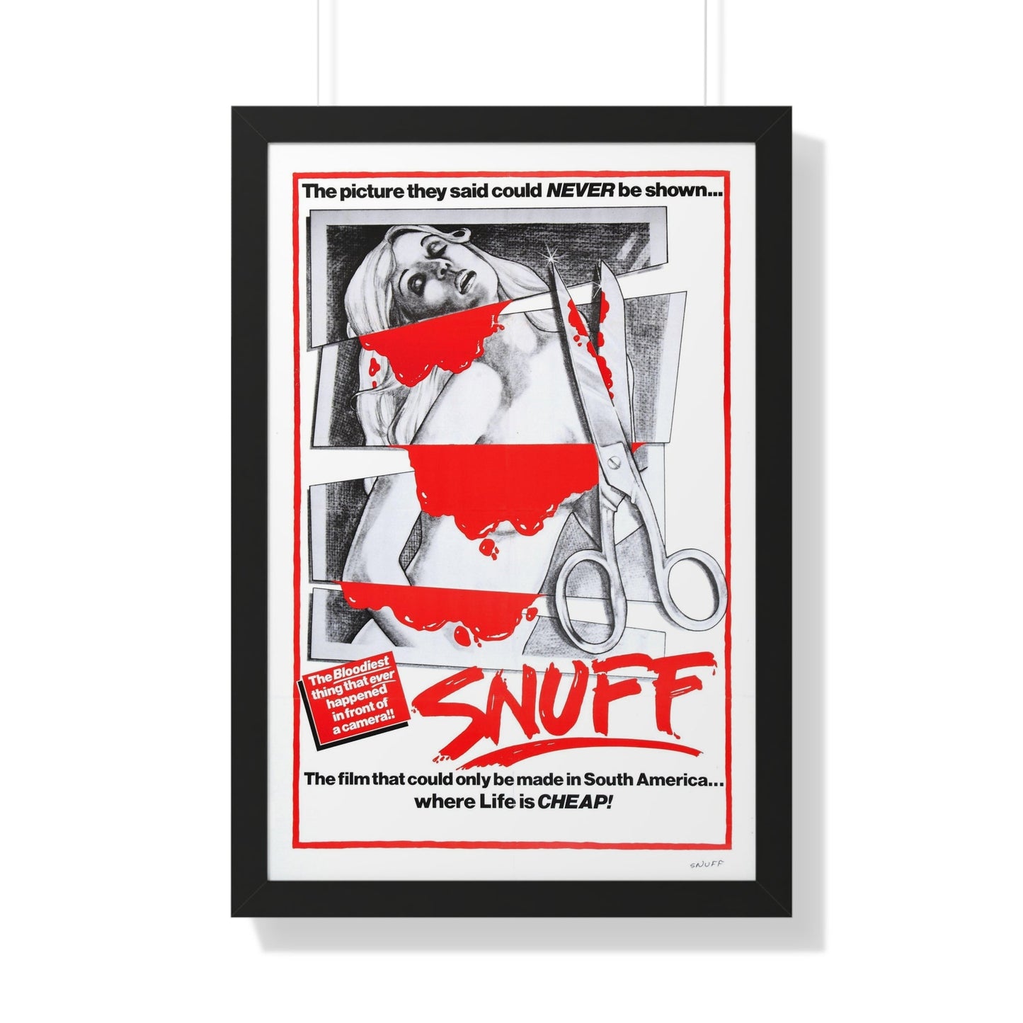 SNUFF 1976 - Framed Movie Poster-20" x 30"-The Sticker Space