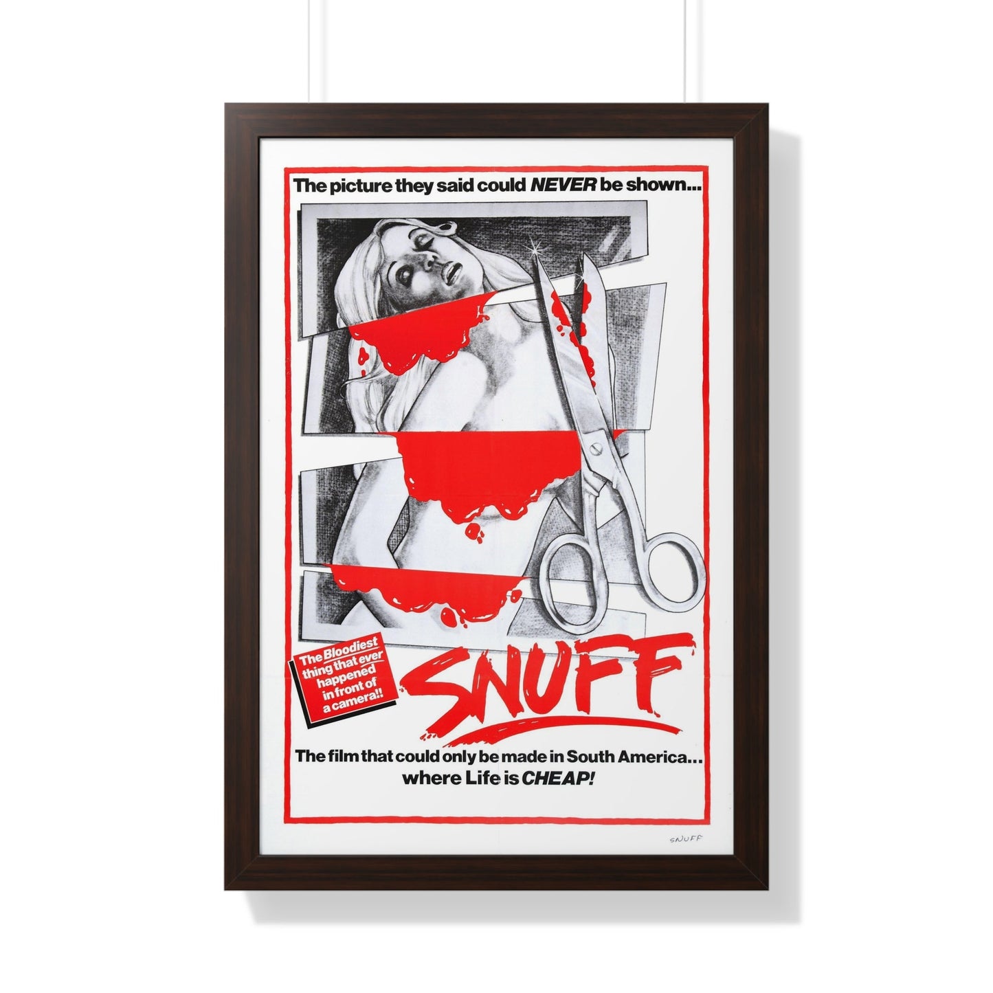 SNUFF 1976 - Framed Movie Poster-20" x 30"-The Sticker Space