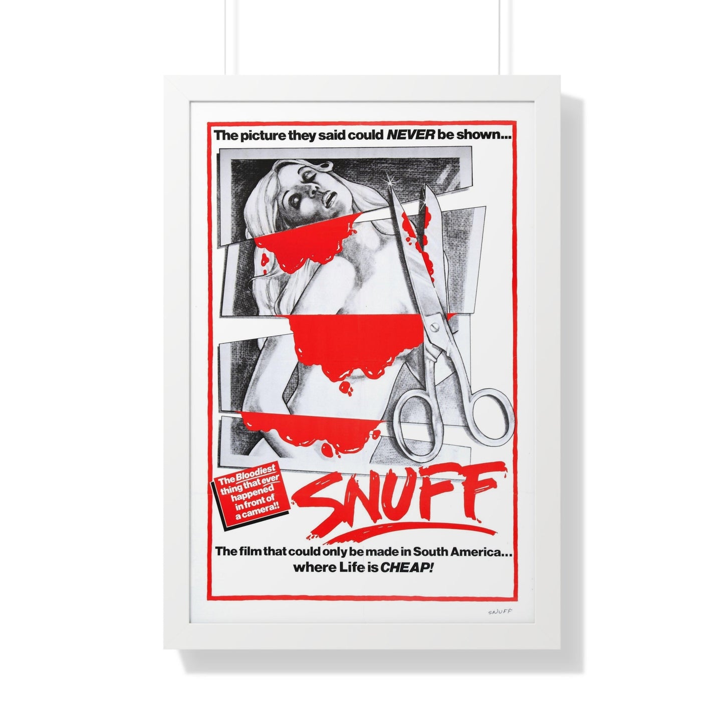 SNUFF 1976 - Framed Movie Poster-20" x 30"-The Sticker Space