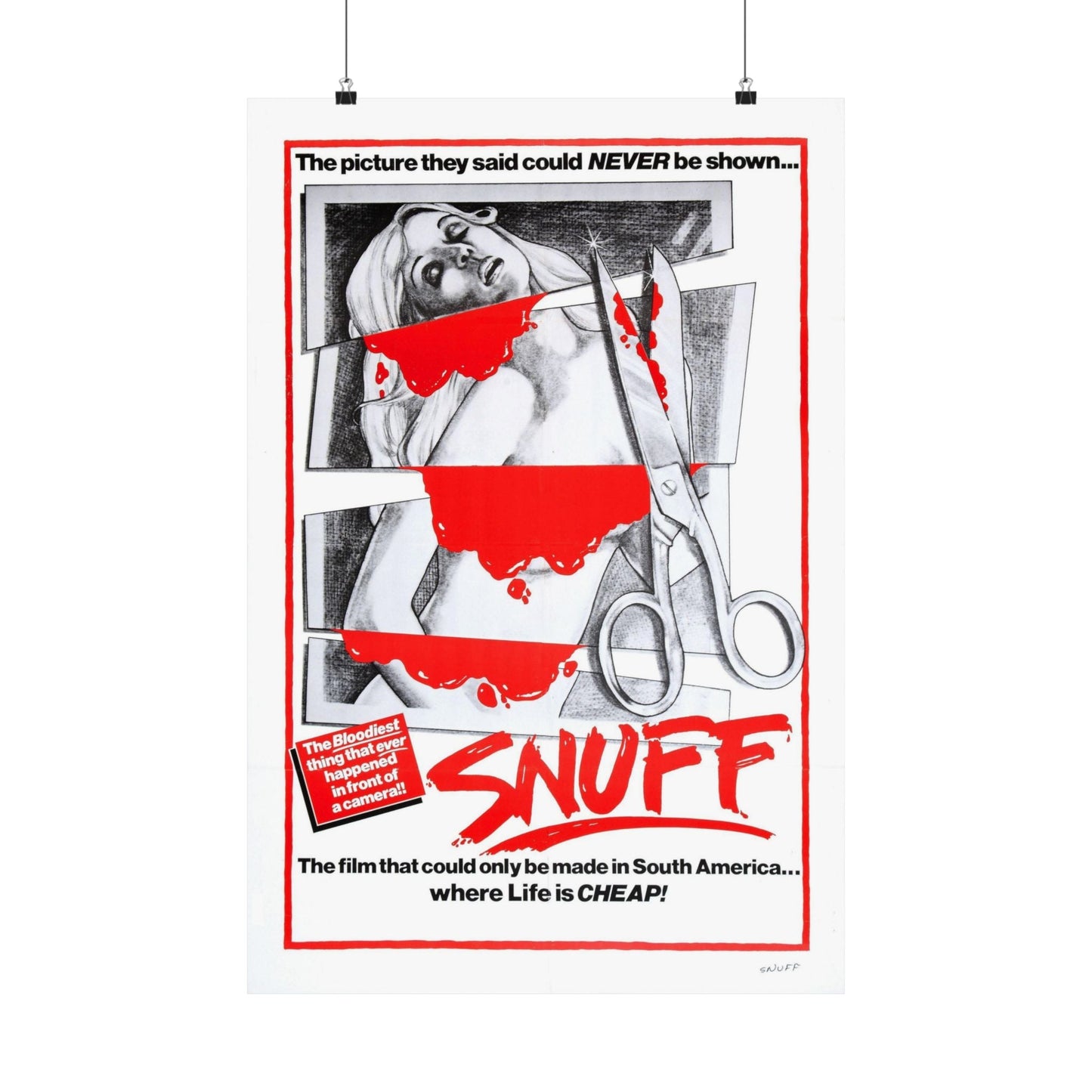 SNUFF 1976 - Paper Movie Poster-20″ x 30″-The Sticker Space