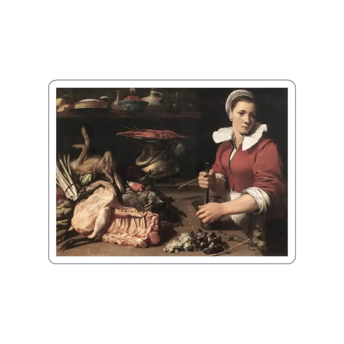 SNYDERS, Frans - Cook with Food (Artwork) STICKER Vinyl Die-Cut Decal - The Sticker Space