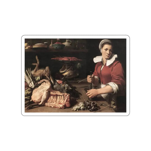 SNYDERS, Frans - Cook with Food (Artwork) STICKER Vinyl Die-Cut Decal White Die-Cut 2 Inch - The Sticker Space