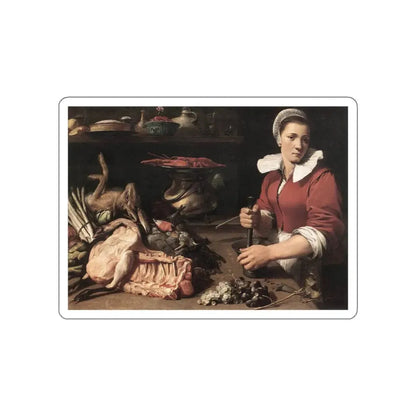 SNYDERS, Frans - Cook with Food (Artwork) STICKER Vinyl Die-Cut Decal White Die-Cut 5 Inch - The Sticker Space