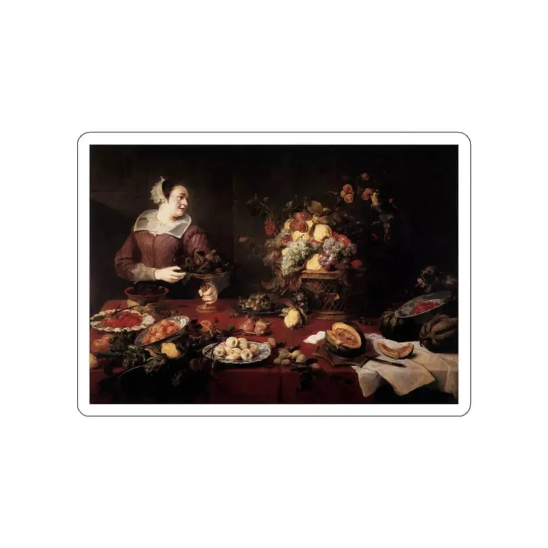 SNYDERS, Frans - The Fruit Basket (Artwork) STICKER Vinyl Die-Cut Decal ...