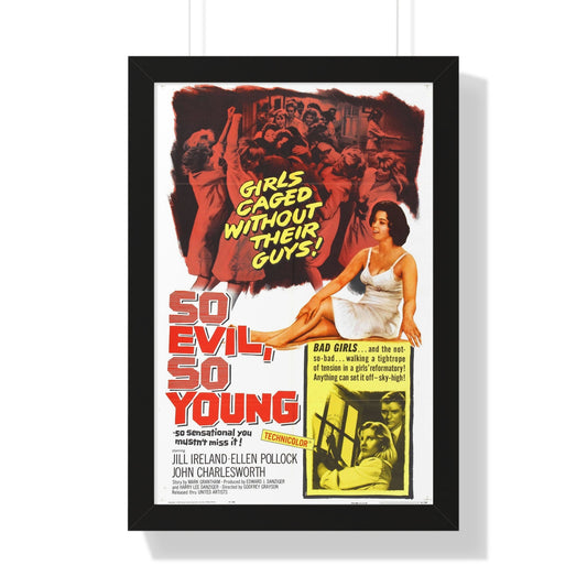 SO EVIL, SO YOUNG 1961 - Framed Movie Poster-16″ x 24″-The Sticker Space