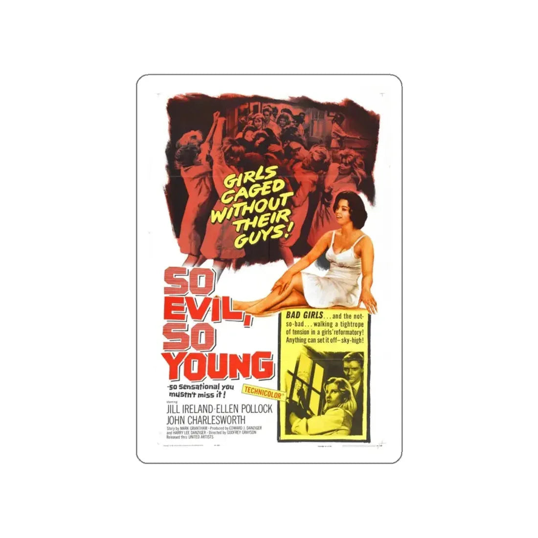 SO EVIL, SO YOUNG 1961 Movie Poster STICKER Vinyl Die-Cut Decal 6 Inch - The Sticker Space