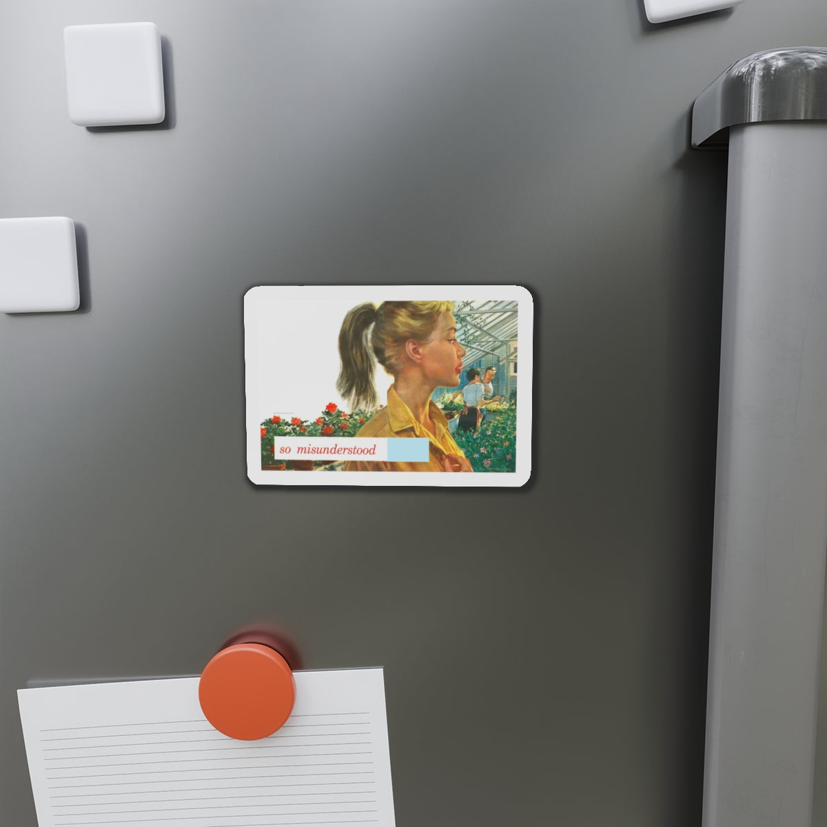 So Misunderstood, 1954 (Magazine Illustration) Refrigerator Magnet-The Sticker Space