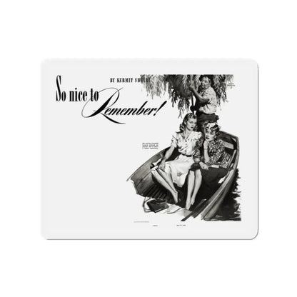 So Nice to Remember, Liberty, May 31, 1941 (Magazine Illustration) Refrigerator Magnet 2 Inch Die-Cut - The Sticker Space