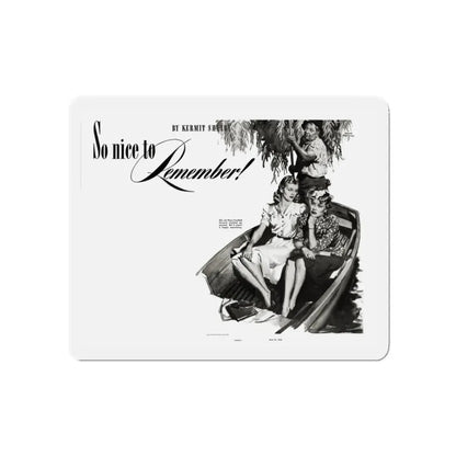 So Nice to Remember, Liberty, May 31, 1941 (Magazine Illustration) Refrigerator Magnet 3 Inch Die-Cut - The Sticker Space