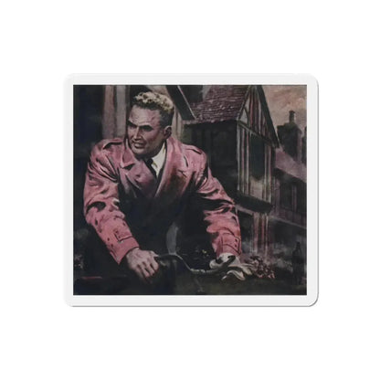 So Soon to Die (2), Cosmopolitan, August 1955 (Magazine Illustration) Refrigerator Magnet 6 Inch Die-Cut - The Sticker Space