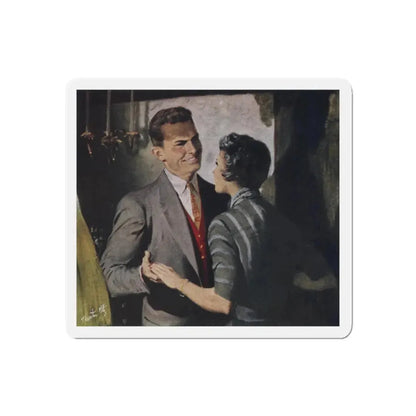 So Soon to Die (3), Cosmopolitan, August 1955 (Magazine Illustration) Refrigerator Magnet 4 Inch Die-Cut - The Sticker Space