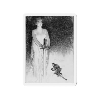 So Sorry, Have Made Mistake (Magazine Illustration) Refrigerator Magnet 2 Inch Die-Cut - The Sticker Space