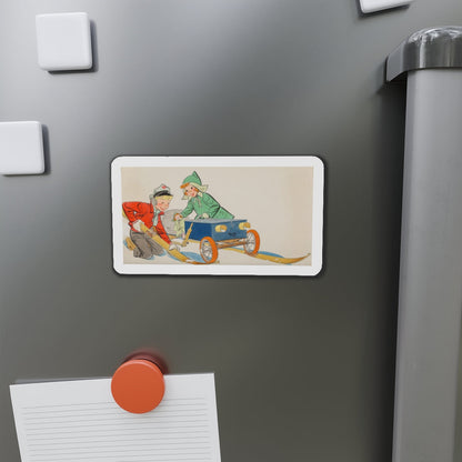 Soapbox Sled, 1953 (Magazine Illustration) Refrigerator Magnet-The Sticker Space