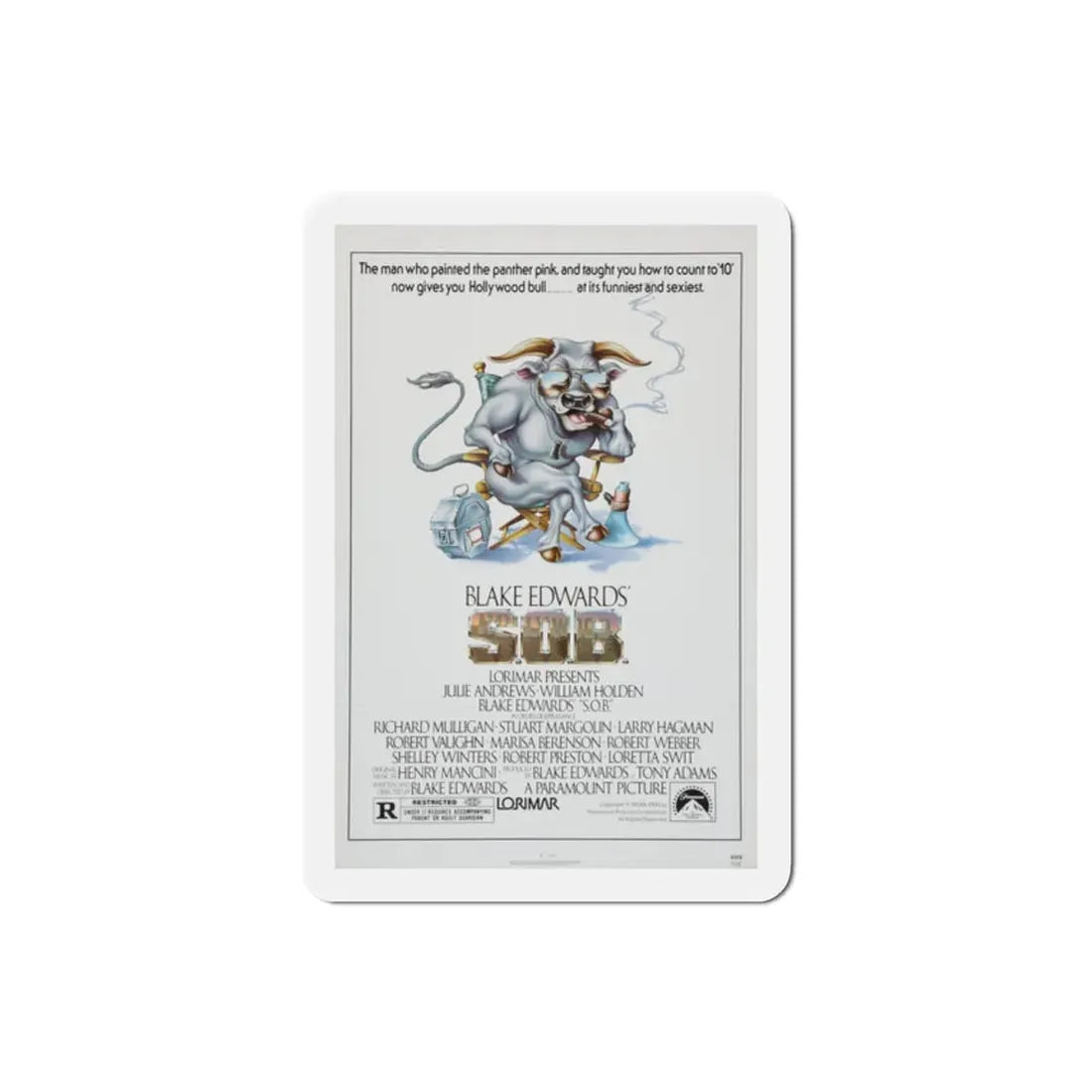 SOB 1981 Movie Poster Refrigerator Magnet 2 Inch - The Sticker Space