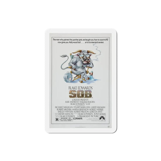SOB 1981 Movie Poster Refrigerator Magnet 2 Inch - The Sticker Space